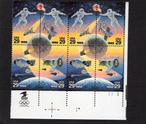 2631-2634 Space Accomplishments, MNH PB/8 w/toaster cord plate flaw