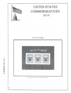 2018 US COMMEMORATIVE  ISSUES SUPPLEMENT – LAWA Album Pages