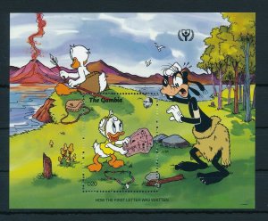 [22372] Gambia 1991 Disney Characters and first stone letter MNH