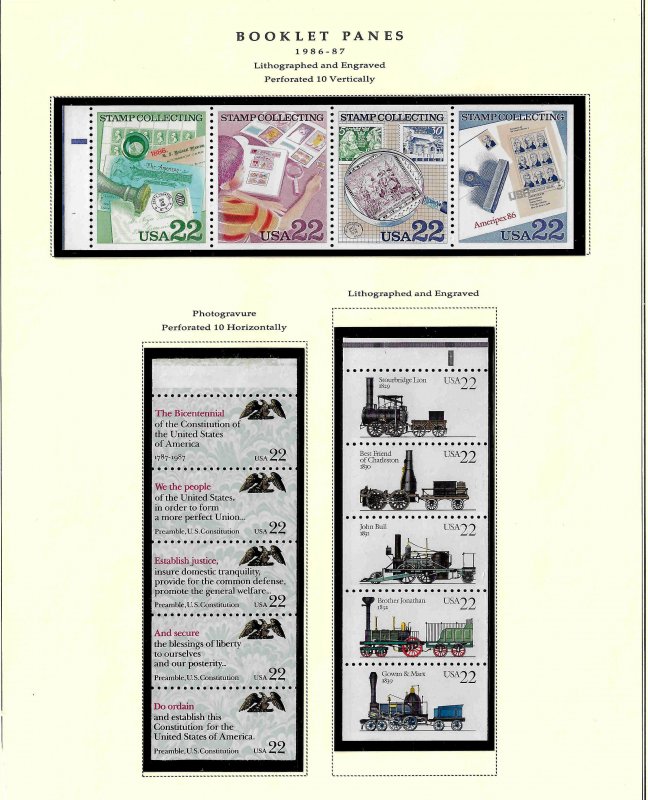 2201a, 2359a, 2366a Mint,OG,NH... Booklet Panes... SCV $8.00