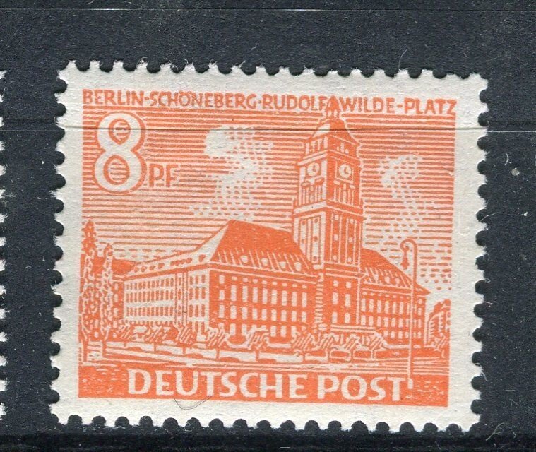 GERMANY; BERLIN 1949 early Buildings issue Mint Lightly hinged 8pf. value