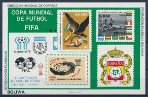 [118064] Bolivia 1980 World Cup Football Soccer Souvenir Sheet MNH