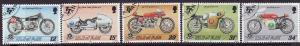 Isle of Man-Sc#335-9-used set-Motorcycle Races-1987-