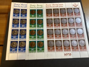 ICOLLECTZONE Liechtenstein 654-56 Sheets XF NH (C300-15)