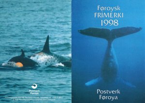 FAROE ISLANDS 1998 COMPLETE YEAR SET OF 20 STAMPS & 2 BOOKLETS IN BOOK MNH