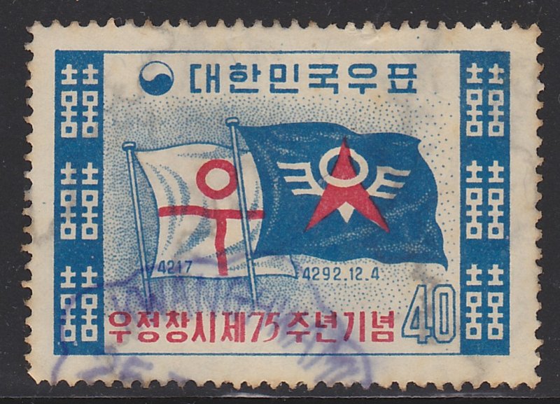 South Korea, Scott 297, Old Postal Flag and New Communications Flag