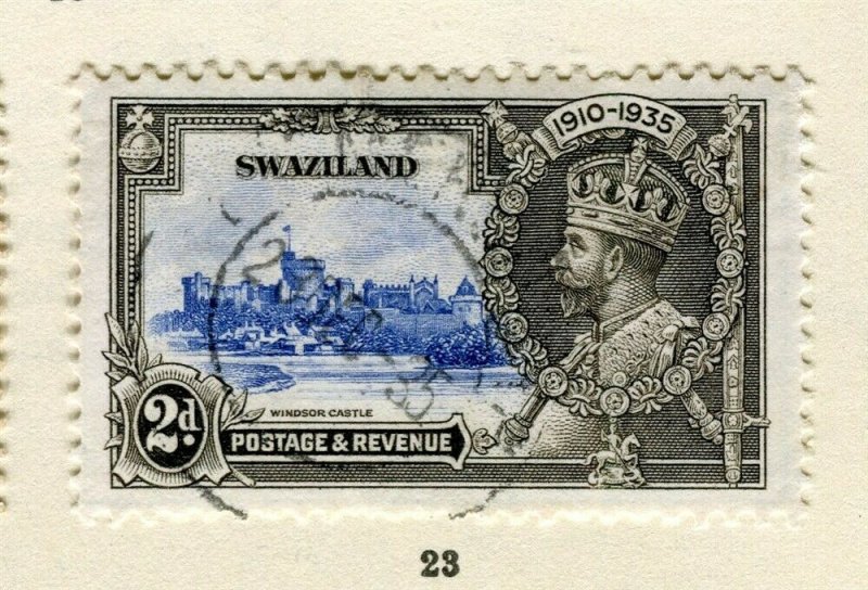 SWAZILAND; 1935 early GV Jubilee issue fine used 2d. value 