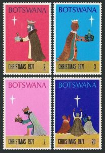 Botswana 80-83,83a sheet,MNH.Michel 80-83,Bl.5. Christmas 1971,Three Kings.