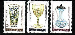 Hungary-Sc#2654-6-unused NH set-Glassware -1980-