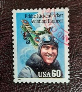 US Scott # 2998; 60c Eddie Rickenbacker, 1995; used; VF centering