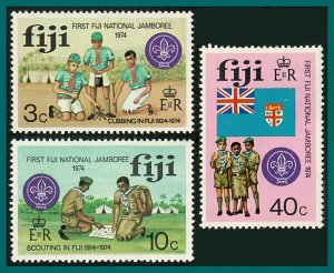 Fiji Stamps 1974 National Scouts Jamboree, MNH #351-353,SG499-SG501