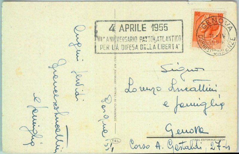 86668 - ITALY - POSTAL HISTORY - Special postmark  1955  North Atlantic Treaty