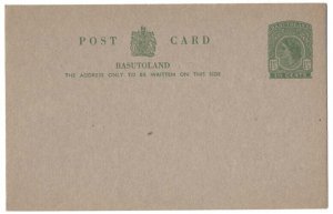 Basutoland 1961 QE 1½c postal stationery card HG21, fine unused, ditto slightl