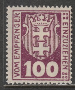 1923 Danzig - Sc J15 - MH VF - 1 single - Danzig Coat of Arms