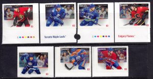 Canada 2013 National Hockey League Complete Mint MNH Set SC 2670-2676