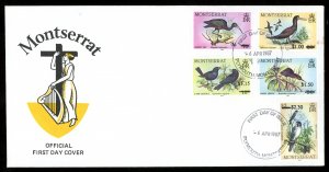 1987 Montserrat Scott #651-55 Used on First Day Cover Unaddressed