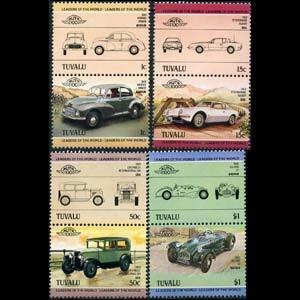 TUVALU 1984 - Scott# 271-4 Automobiles Set of 8 LH