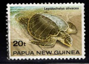 PNG Papua New Guinea Scott 595 Used Turtle stamp