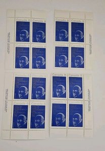 Canada 1973 Bishop Laval  #611 Matched Set Of Plate Blocks MNH