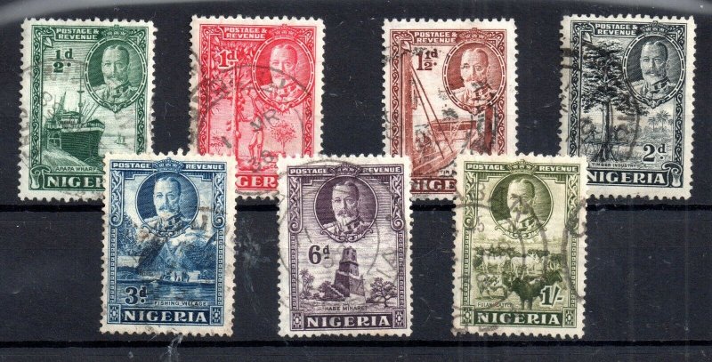 Nigeria 1936 KGV fine used set SG34-41 WS16234