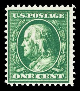 Scott 331 1c Franklin Issue Mint F-VF OG NH Cat $16.50