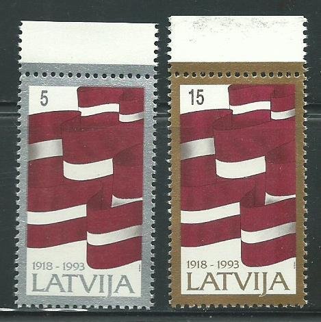 1993 Latvia Scott Catalog Number 353-354 Unused Never Hinged