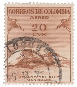 COLOMBIA AIRMAIL STAMP 1954. SCOTT # C243. USED. # 3