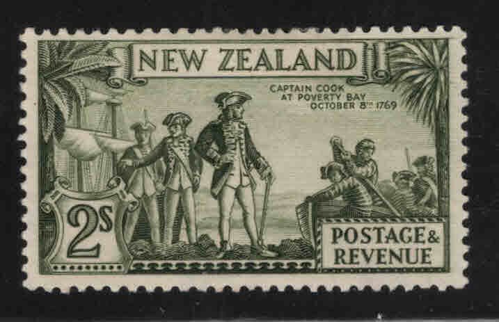 New Zealand Scott 197 MH* Mt. Cook at Poverty Bay CV $50