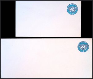 U.N. (New York) 3c Pre-Stamped Long and Short Envelopes MNH