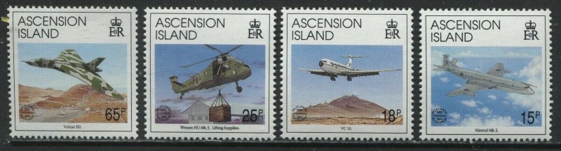 Ascension QEII 1992 another Airplane set of 4 unmounted mint NH