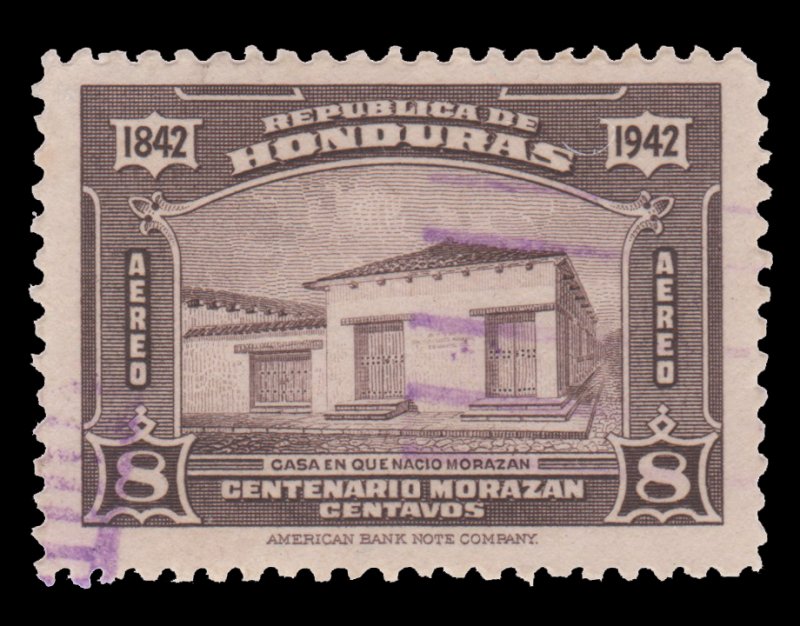 HONDURAS  AIRMAIL STAMP 1942  SCOTT # C122.