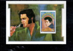 GAMBIA #1191  1992    ELVIS PRESLEY    MINT VF NH  O.G  S/S