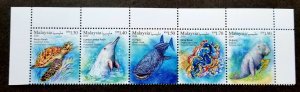 Malaysia Definitive Iconic Marine Life 2020 (setenant strip margin MNH *unissued