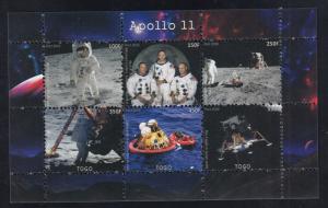 1pcs Space Apollo Moon Landing - Perf  - Private Local issue/ not MNH