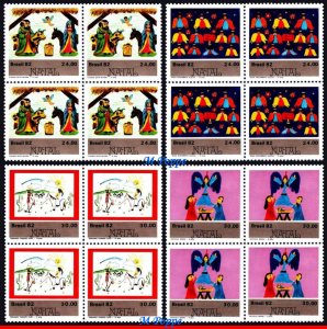 1826-29 BRAZIL 1982 CHRISTMAS, CHILDREN DRAWINGS, RELIGION,MI 1933-36,BLOCKS MNH