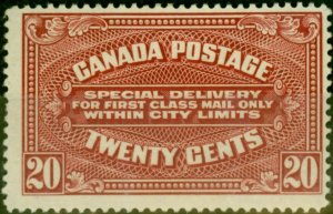 Canada 1922 20c Carmine-Red SGS4 Fine Mtd Mint