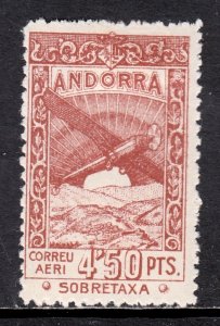 Andorra (Spanish) - 4.50 pta unissued airmail - MH