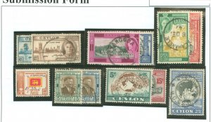 Ceylon #293-294/296-301/ Used Single (Complete Set)