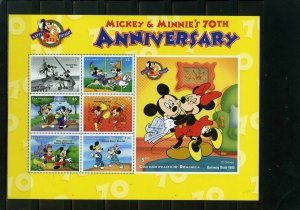 DOMINICA 1998 DISNEY MICKEY AND MINNIE MOUSES SHEET OF 6 STAMPS & S/S MNH