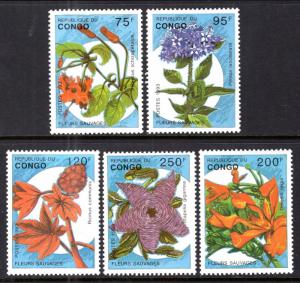 Congo People's Republic 1016-1020 Flowers MNH VF