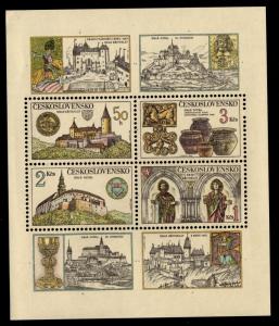 Czechoslovakia - Mint Souvenir Sheet Scott #2418a (Castles)