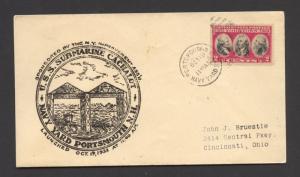 USS CACHALOT SS-170 - LAUNCH - PRINTED CACHET