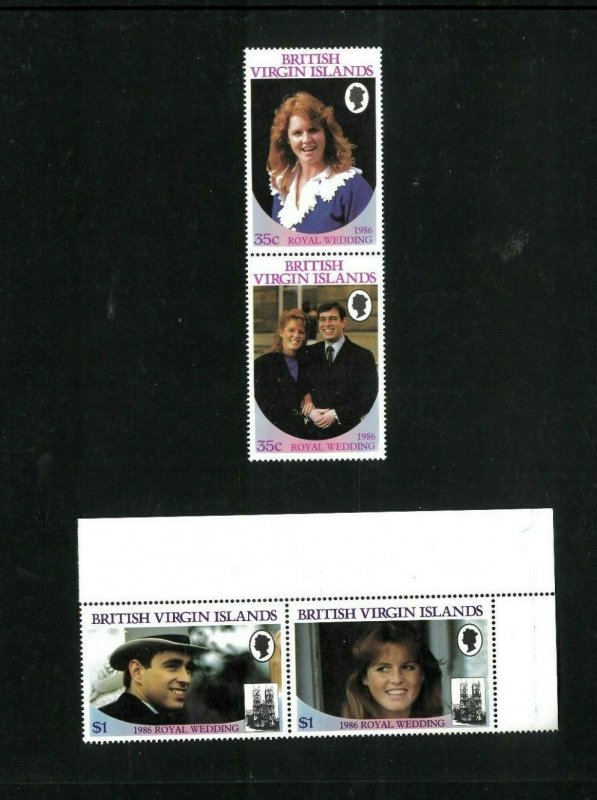 Wholesale Lot Virgin Islands #537-40 Prince Andrew Wedding. Cat.43.20 (2.40x18)