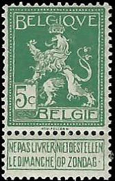 BELGIUM   #94 MH (1)