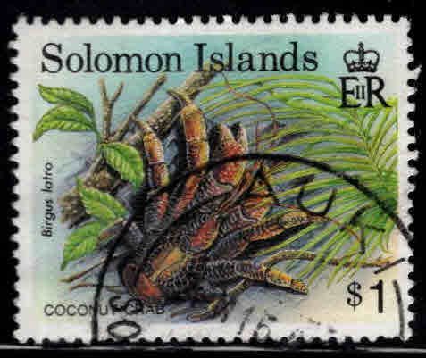 British Solomon Islands Scott 744 Used Coconut Crab stamp