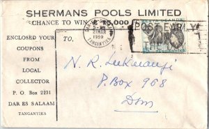 Kenya Uganda & Tanganyika 15c Elephants 1959 Dar-es-Salaam, Tanganyika Local ...