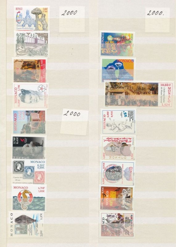 Monaco 1999/2007 Mainly MNH + Few Used Incl. Art (Apx 70) UK1823