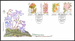 South Africa Transkei Sc# 243-246 FDC 1990 Flora