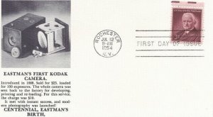 1062 3c GEORGE EASTMAN - 1st Eastman Kodak Co. cachet #11