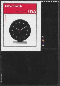 US #4546l mnh Plate single. Clock.  Pioneers of American Industrial Design.